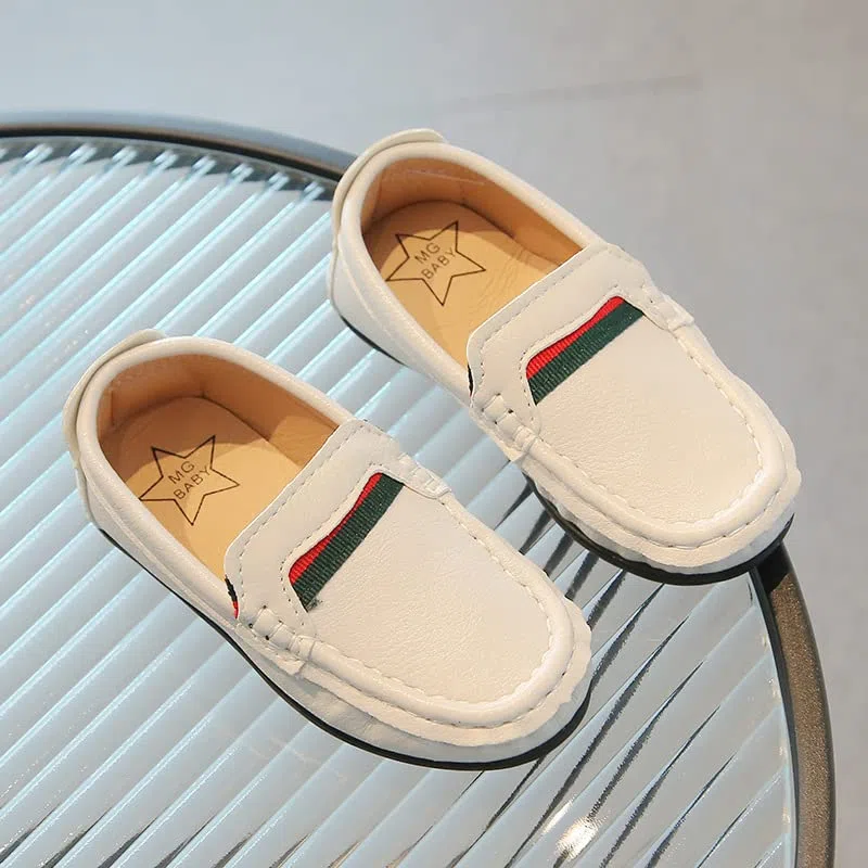 Mocassins plats en cuir doux et confortables pour enfants, garçons et filles, pour fête, mariage, taille plate