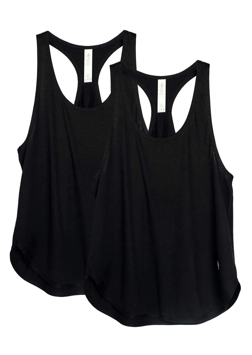icyzone Femme Débardeur de Sport Yoga Shirts sans Manches Dos Nageur Fitness Tank Top