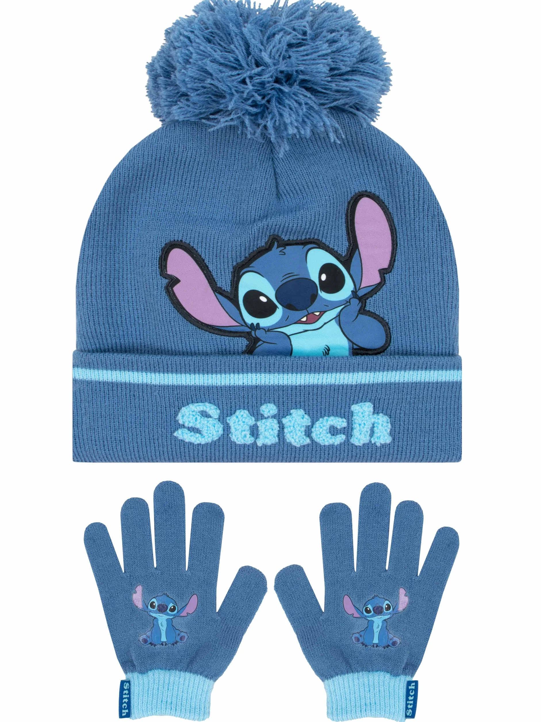 Disney Casquette Stitch | Gant Et Bonnet Stitch | Gant Et Bonnet Enfant | Bonnet Fille | One Size Bleu