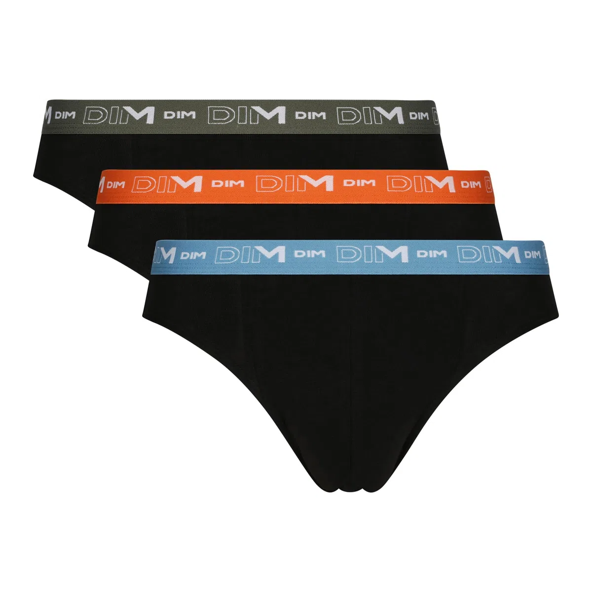 DIM Slip Homme Lot de 3 | Coton Stretch Confort | Maintien Optimal | sans Étiquette