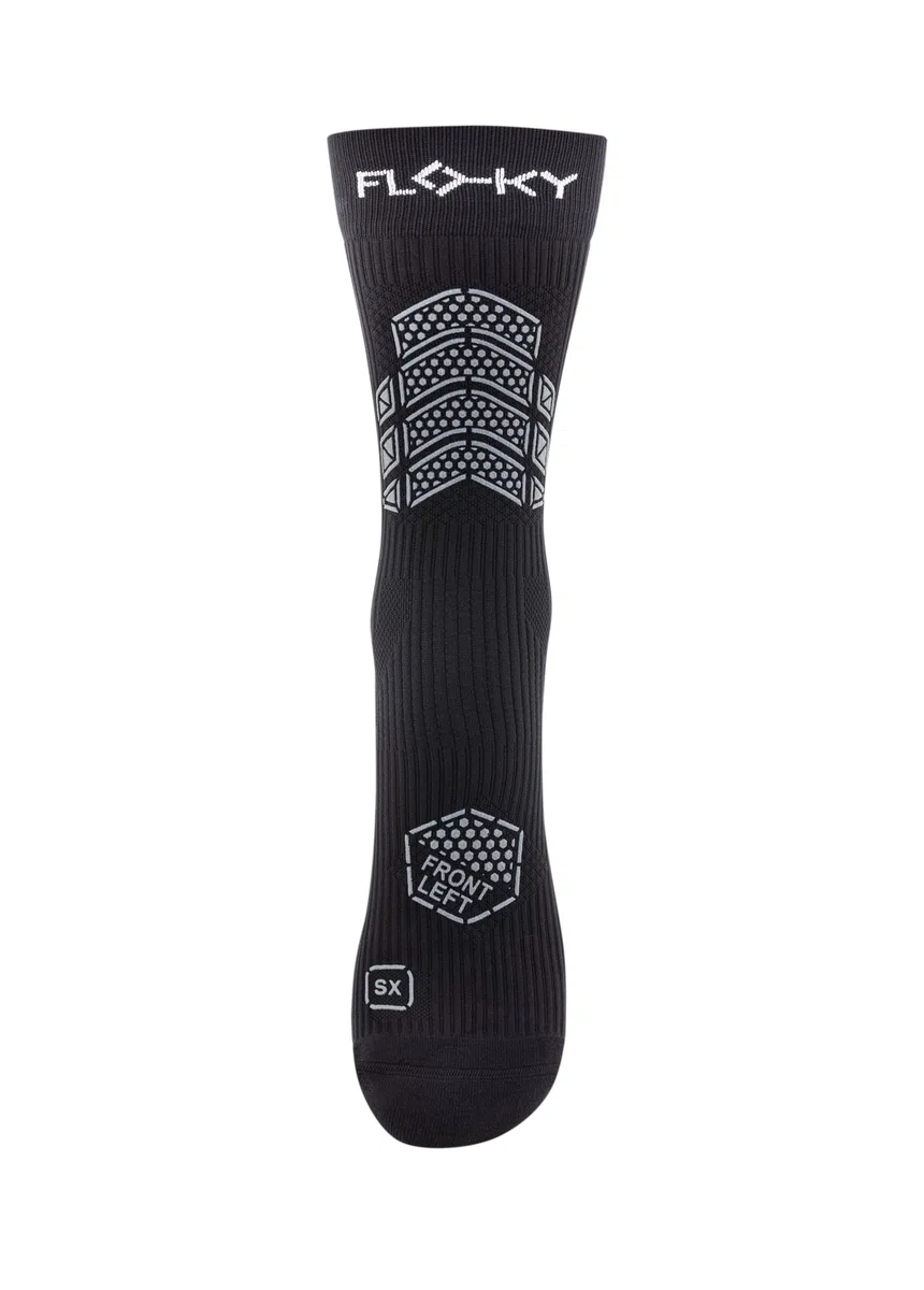 FLOKY AXIST Chaussettes de football et rugby biomécaniques 3D - Chaussettes de compression antidérapantes - Cheville stabilisée, protection du tendon d'Achille, adhérence maximale, soutien plantaire