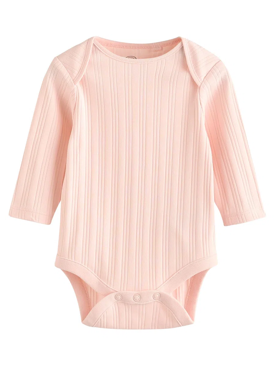 NEXT Bébé fille Body bébé côtelé à manches courtes 100% coton, lot de 5