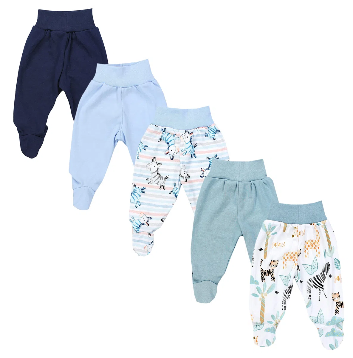 TupTam Pantalon avec Pieds pour Bébé, Lot de 5.