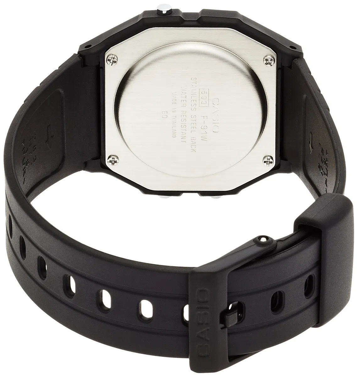 CASIO F-91W-1JF Montre numérique standard avec lumière LED