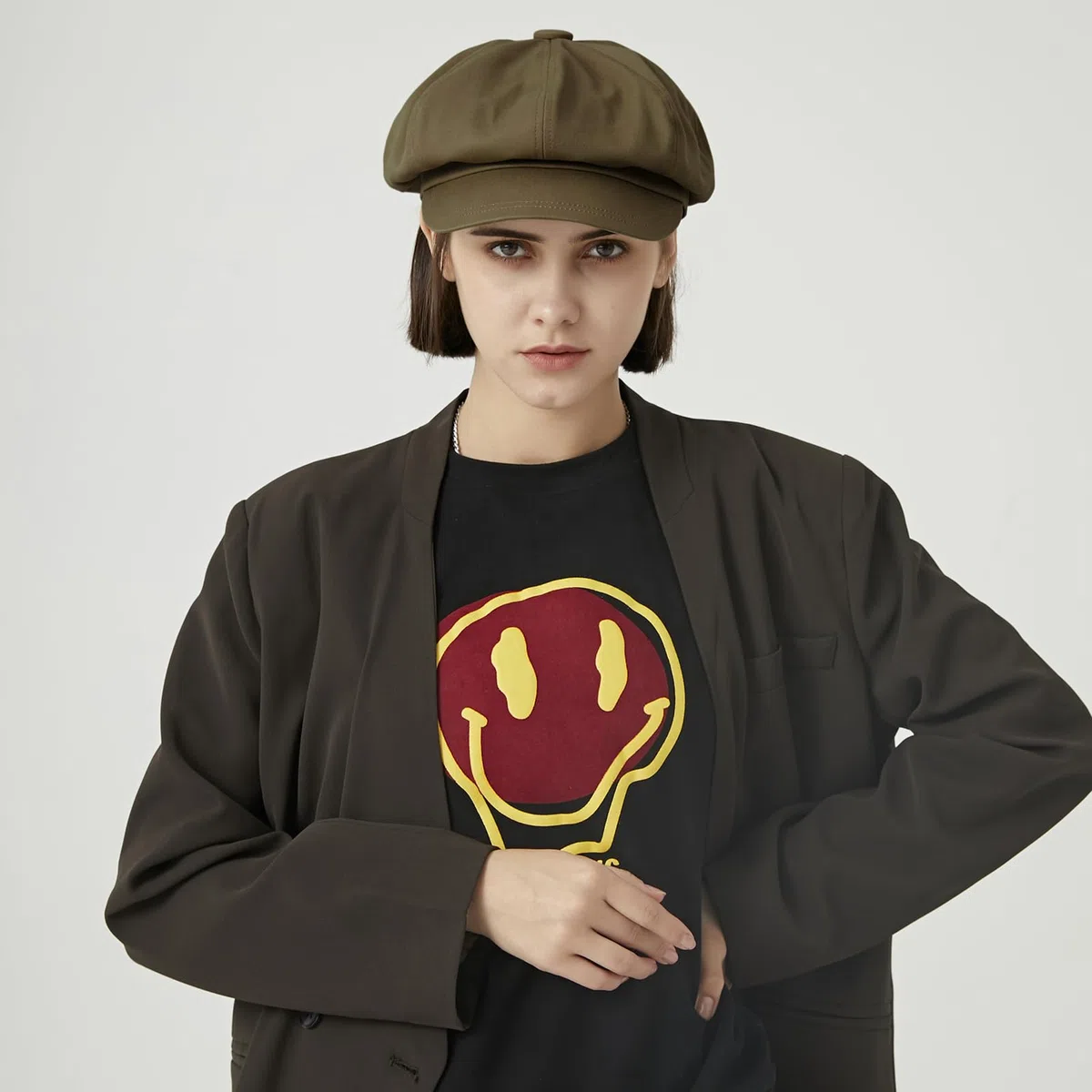 Gajaous Chapeaux Newsboy Classiques, Chapeaux Plateaux Newsboy de Deux Tailles pour Hommes et Femmes, Casquette de Boulangère à la Mode Beret Cap