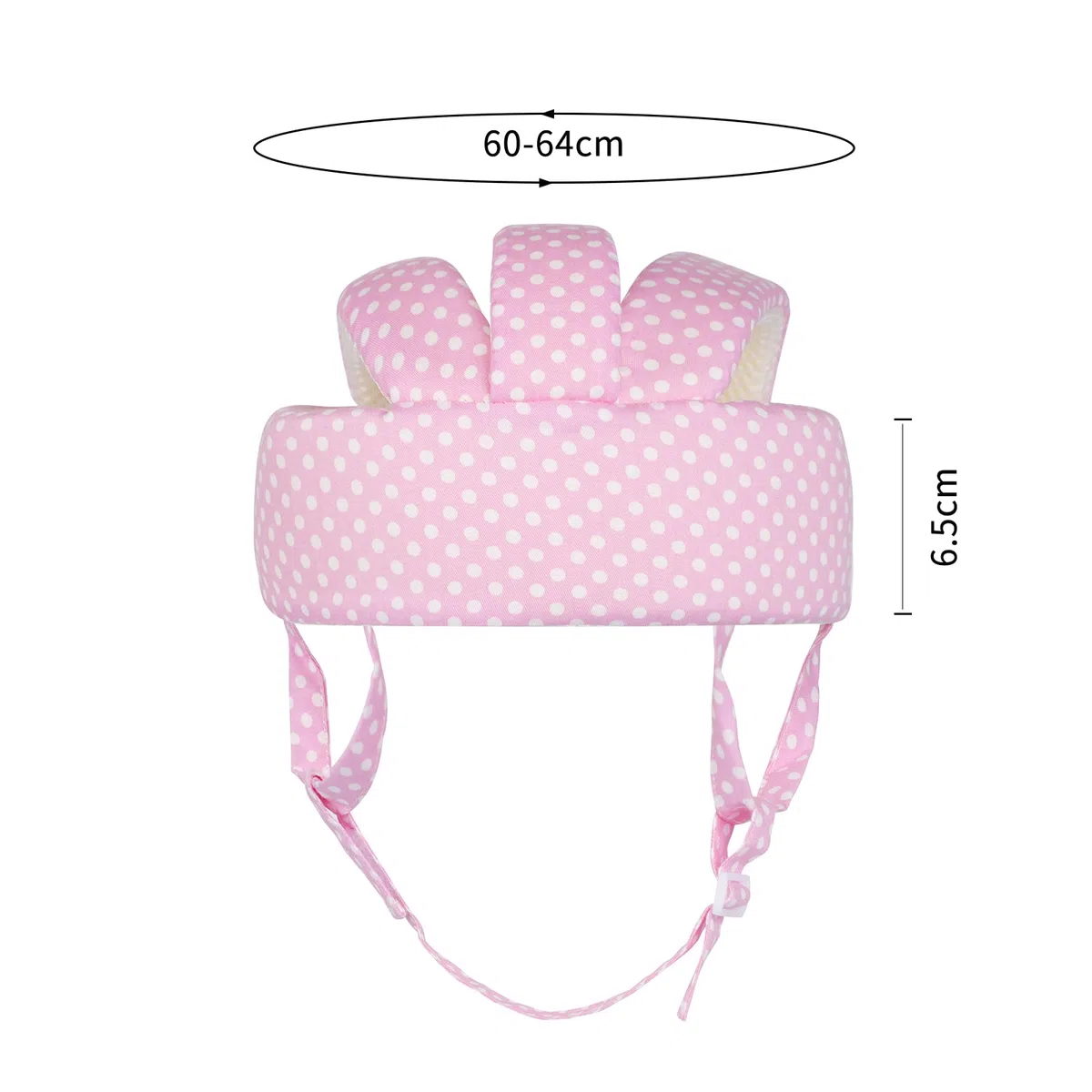 Casque de Sécurité Bébé Bonnet Protéger la Tête Casque de Protection Enfant Garçon Fille Chapeau de Sécurité en Coton Anti-chute Anti-collision Réglable Casquette Protection 0 à 5 Ans (Rose point)