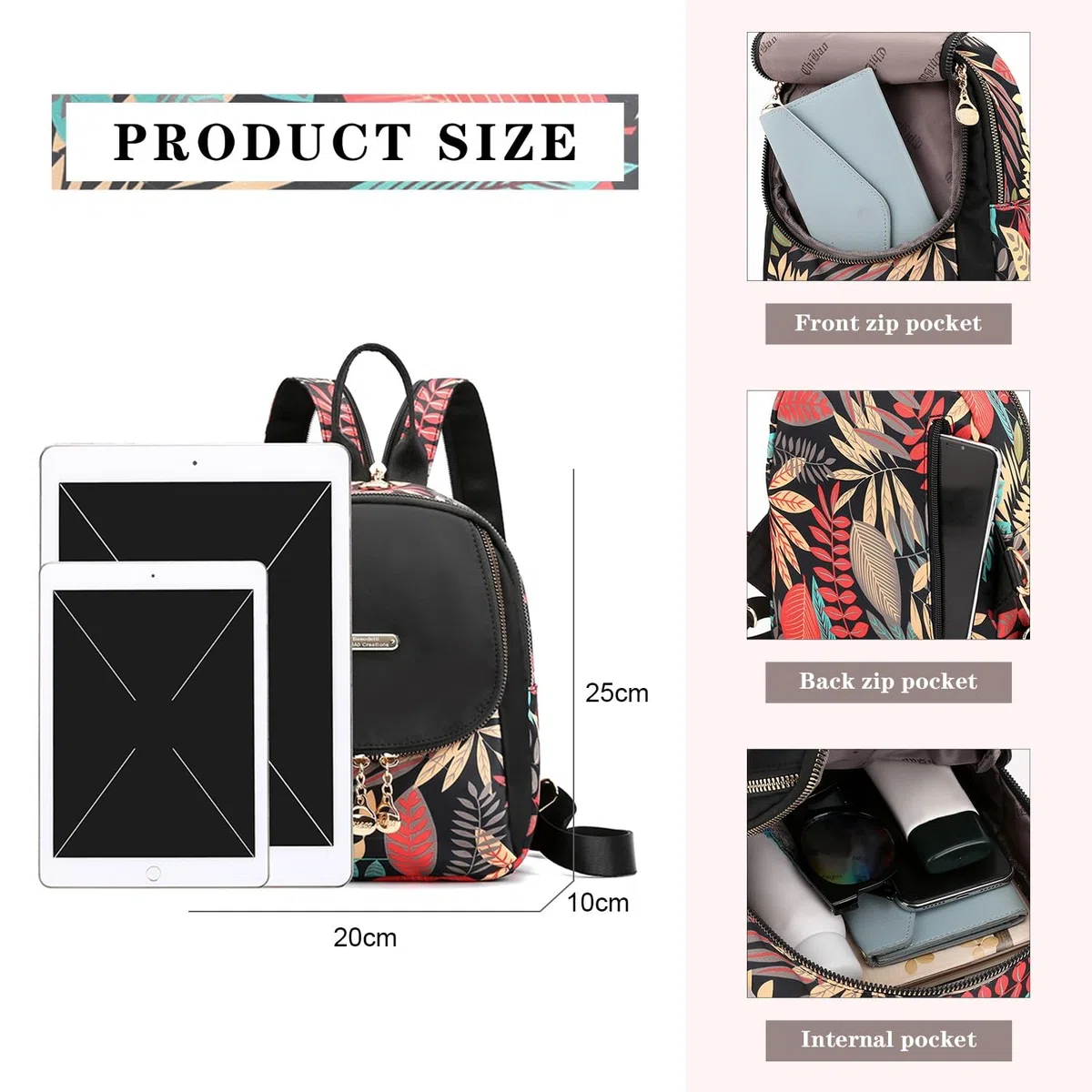LHHMZ Femmes Mode Sac À Dos Petit sac à dos convertible multifonction pour filles Sacs à dos décontractés Sacs à bandoulière Sac à bandoulière