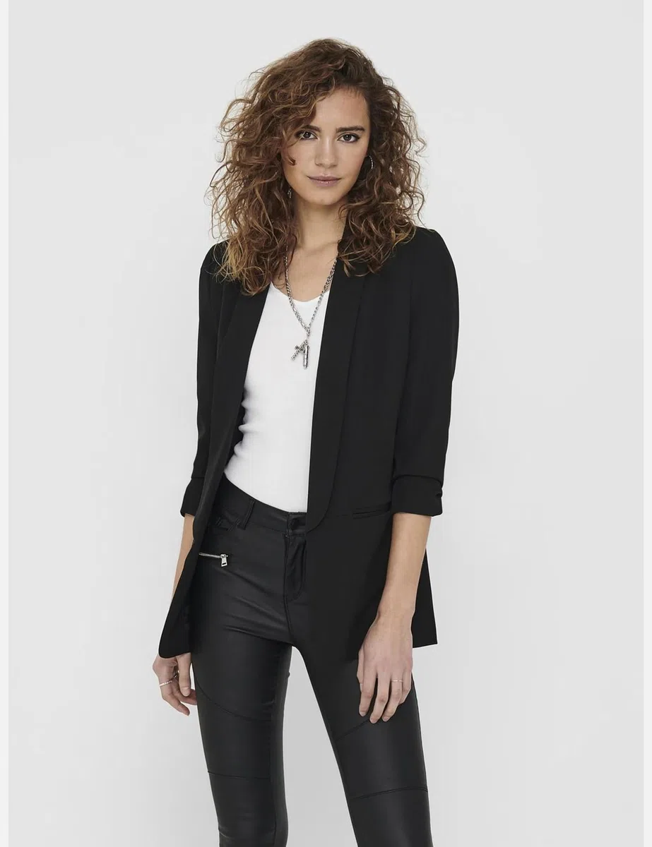 Only Femme Onlelly 3/4 Life Tlr Noos Blazer, Noir, 40 EU