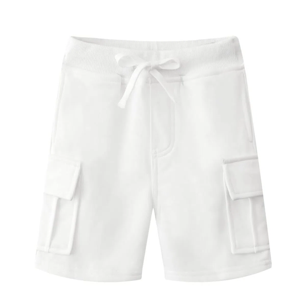 Short Enfant Garçon Eté Pantalon Court Bermuda en Coton Taille Elastique Short Poches Cargo Poids léger 6-12 Ans