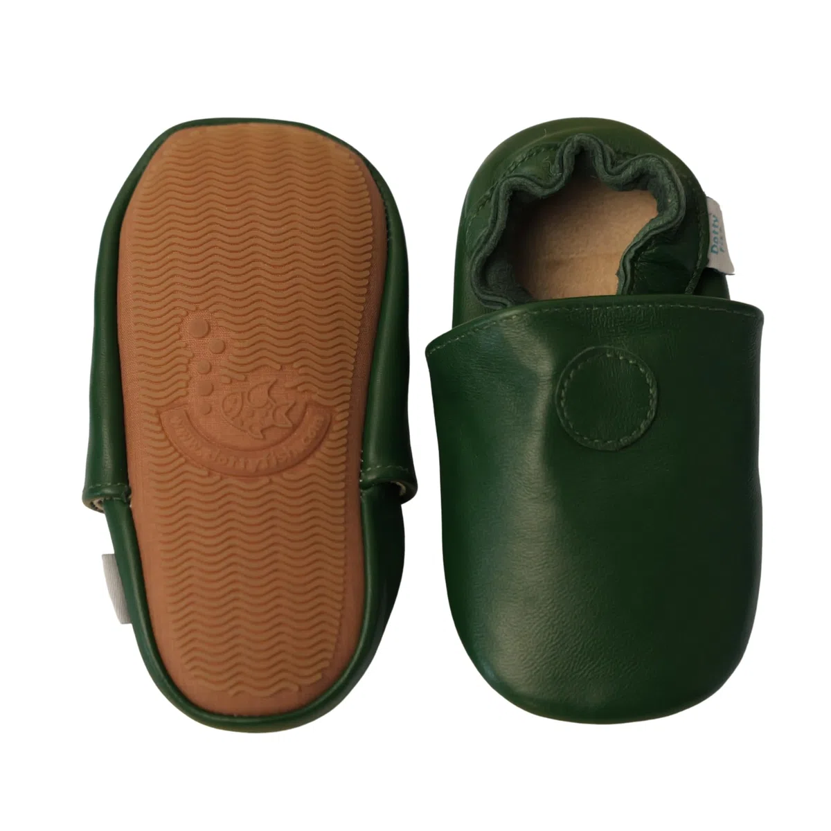 Dotty Fish Chaussures Pieds Nus en Cuir pour bébés et Enfants, Semelles en Caoutchouc. Légères, Souples et antidérapantes. Marque Britannique. Garçons et Filles, Tailles 18-24 Mois - 5-6 Ans