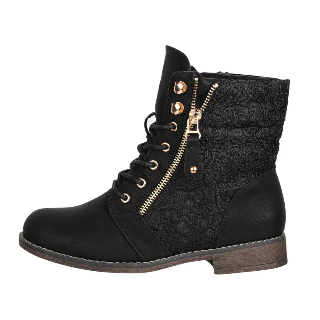 Elara Bottines Femme Bottes de Travail Chunkyrayan