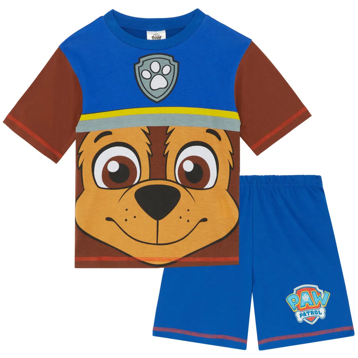 Paw Patrol Chase ou Marshall de La Pat' Patrouille - Ensemble de Pyjama à Manches Courtes pour Les Enfants - 100% Coton