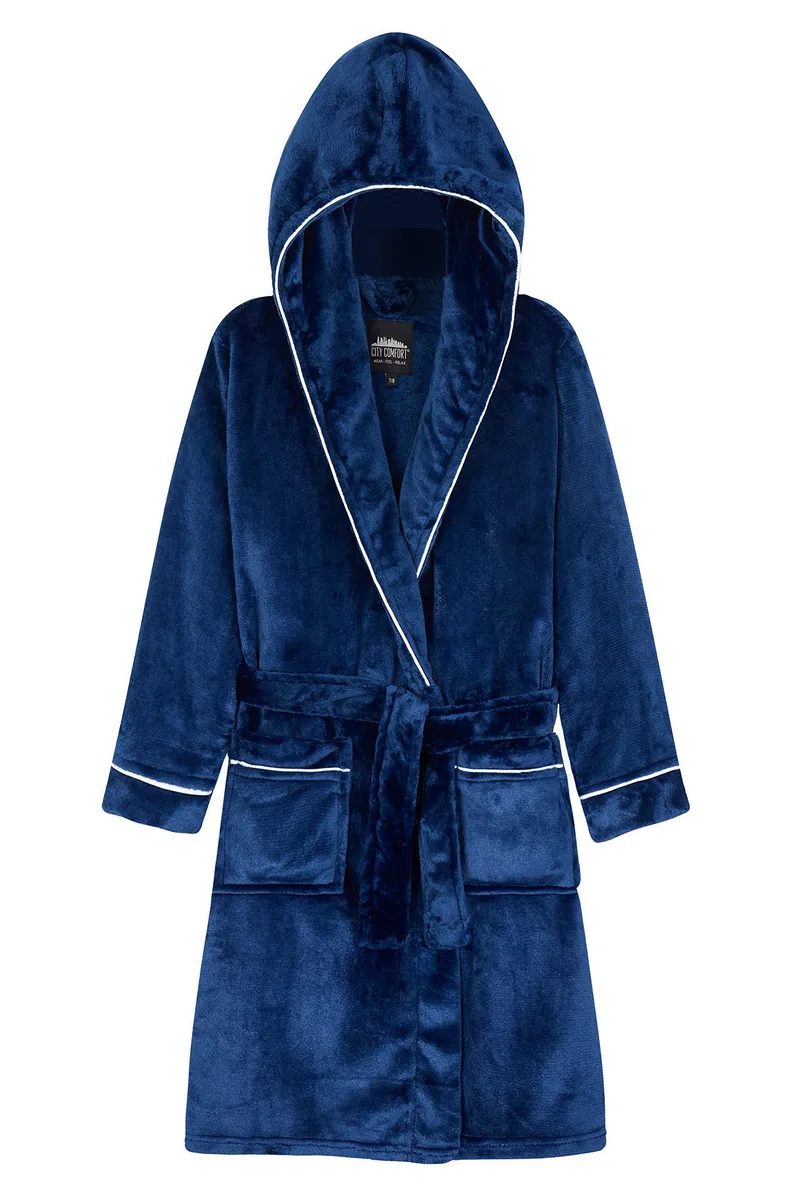 CityComfort Robe de Chambre Polaire Enfant, Peignoir Garcon en Polaire Douce