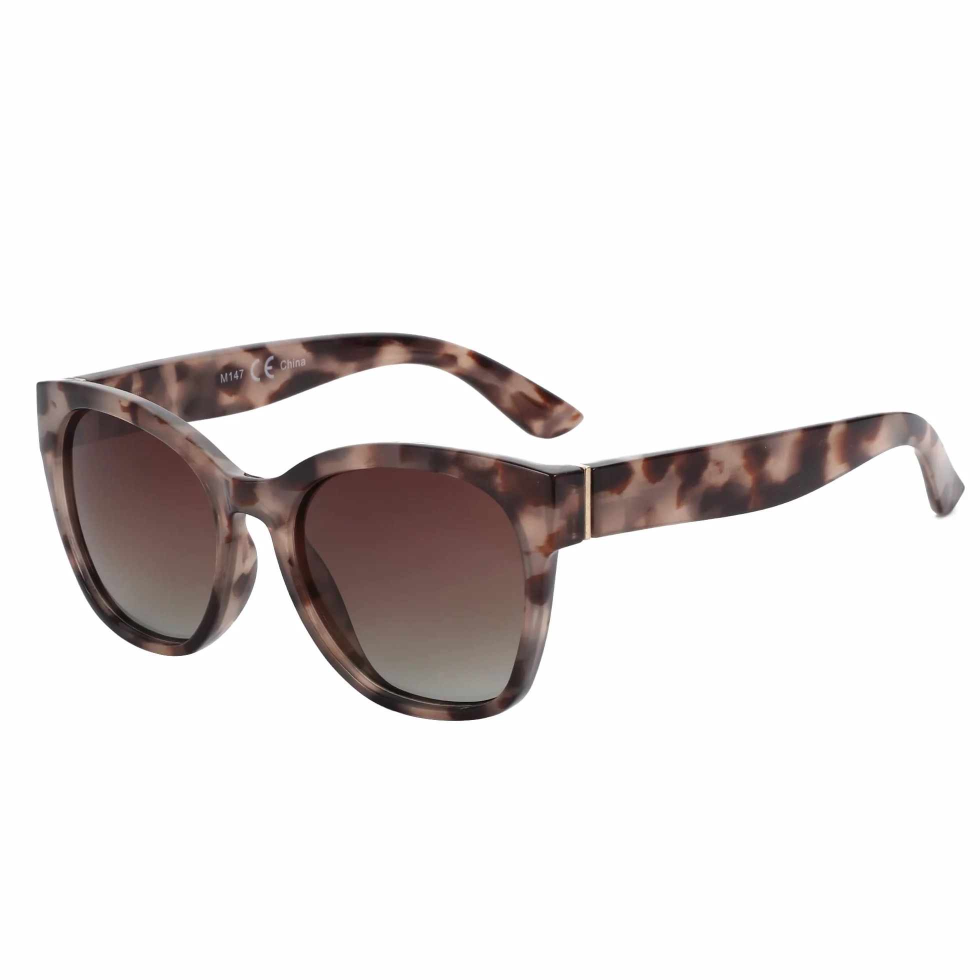 ZENOTTIC Lunette de Soleil Femme Polarisées: Protection UV400 Oversize Œil de Chat Vintage Rétro Lunette Classique Grand Cadre