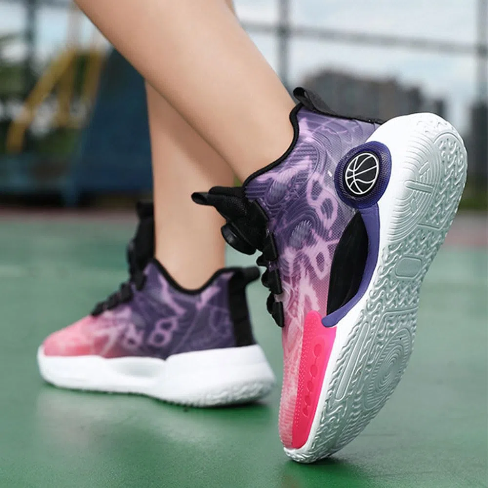 Hixingo 2024 Enfant Chaussure de Basketball, Garçon Sneakers Baskets Enfant Filles Mode Baskets de Basket-Bal pour Chaussures de Sport, pour Mixte Jeunes Homme Femme 30-39