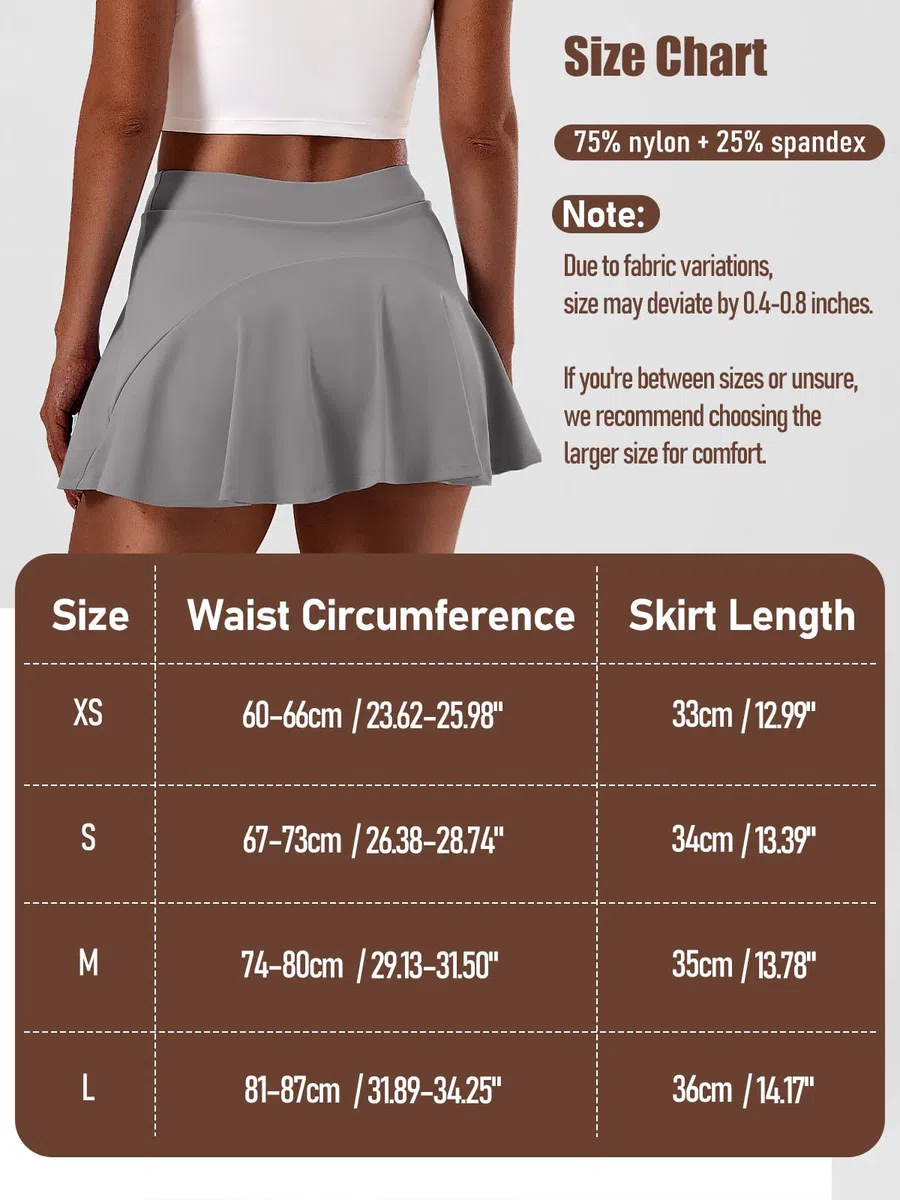 Jupe de Tennis Femme Taille Haute Jupe Short Plissée avec Poches Court Mini Jupe de Sport pour Golf, Running, Pickleball