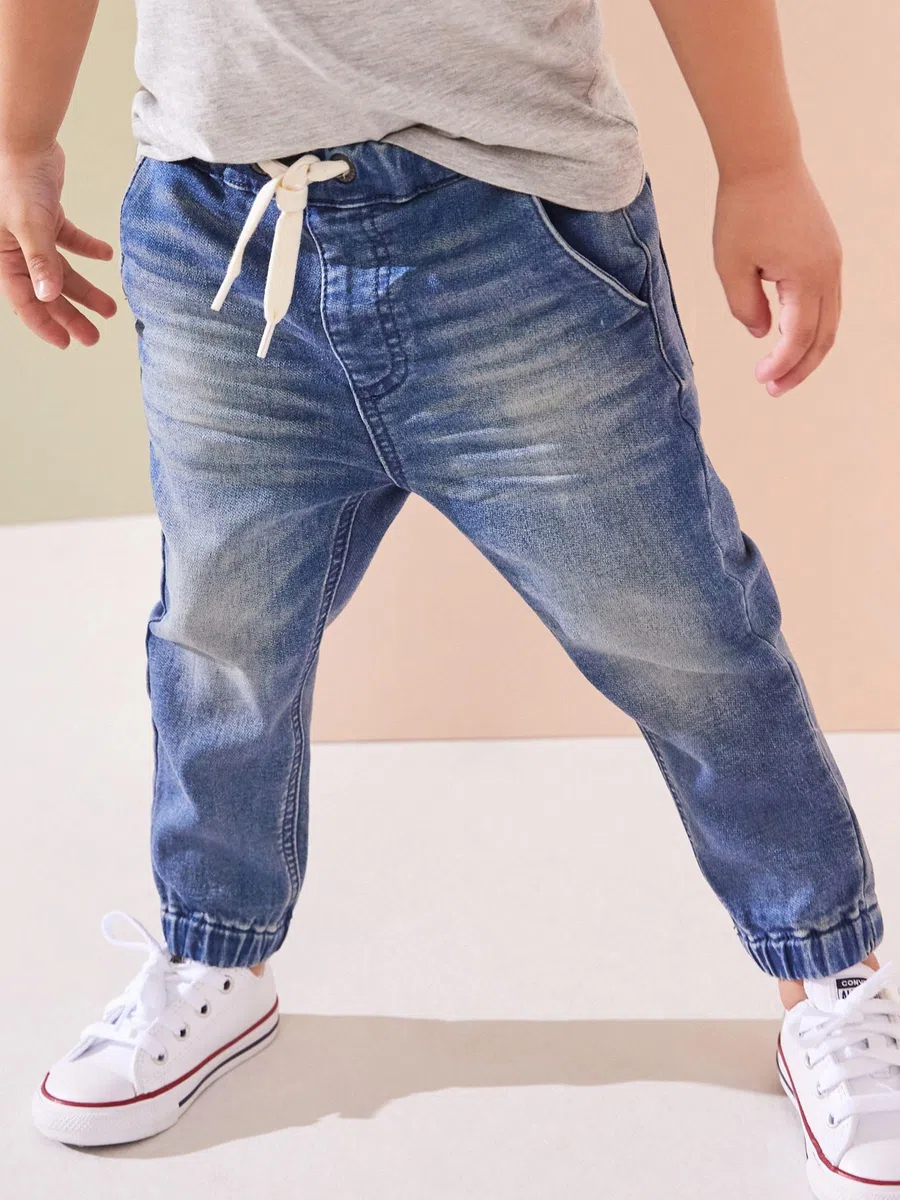 NEXT Garçon Jean Stretch Confortable Style Pantalon de Jogging Bleu Moyen 18 Mois-24 Mois