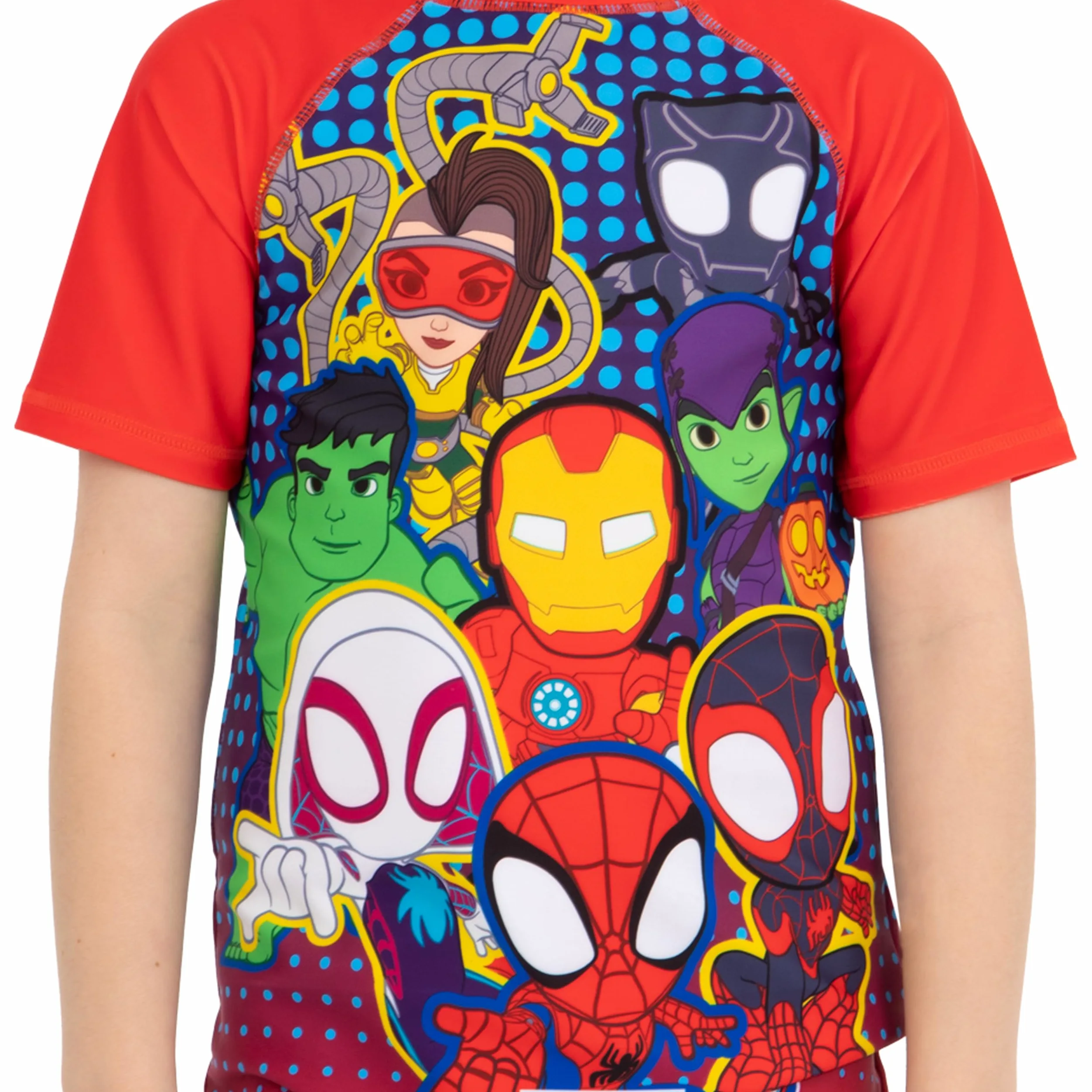 Marvel Maillot de Bain Garcon, Maillot De Bain Enfant Garcon Spidey Et Ses Amis, Combinaison Natation Spiderman