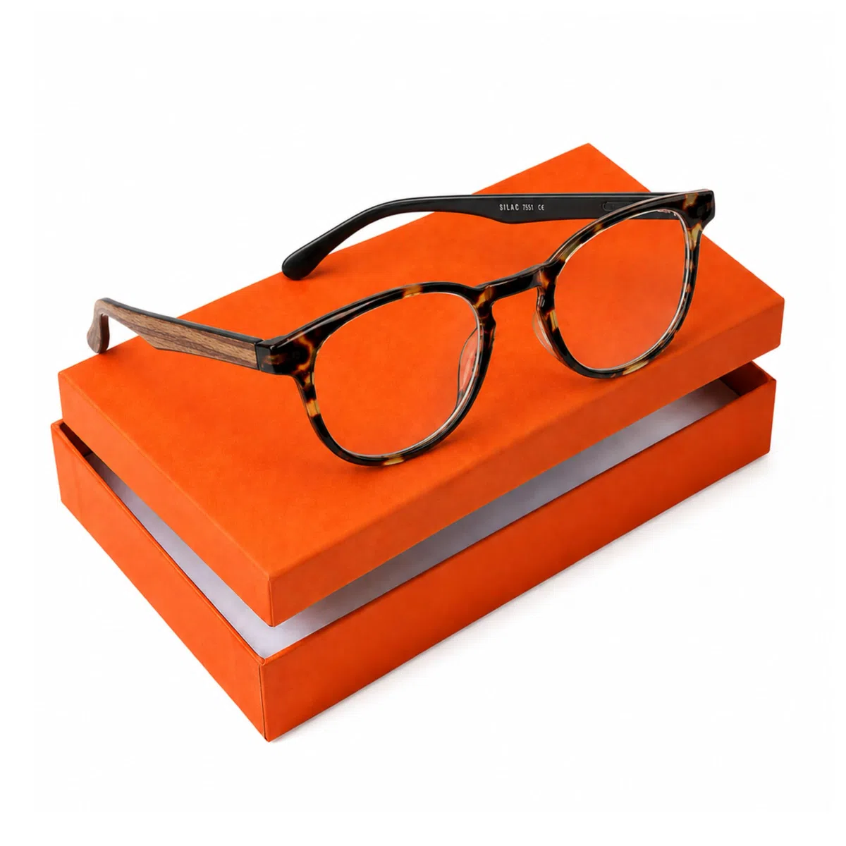SILAC – Lunette Loupe Homme et Femme – 7302 – Brun Écaille – Polycarbonate Ovale – Branches Flex Imitation Bois – Grands Verres – Étui Inclus