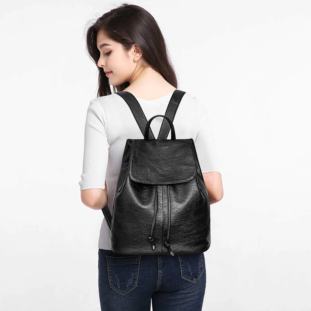 Femme Sacs portés dos Mode Cuir Imperméable Voyage L'école Loisir Sac a dos