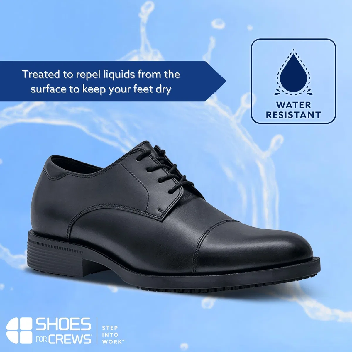 Shoes for Crews Senator – Chaussures de Travail Confortables en Cuir, Semelle intérieure matelassée, Semelle extérieure antidérapante, Style Bureau Classique – pour Hommes