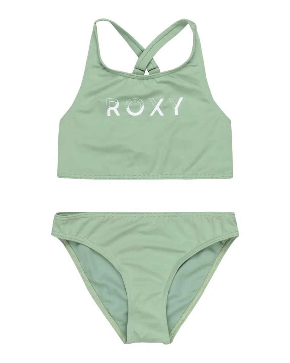 Roxy Solid Active RG Crop Top Set Ensemble de Bikini Fille (Lot de 1)