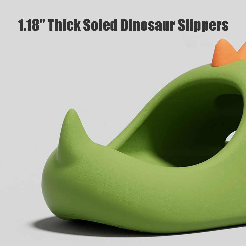 Zureto Sandales de bain amusantes en forme de dinosaure 3D mignonnes à bout ouvert