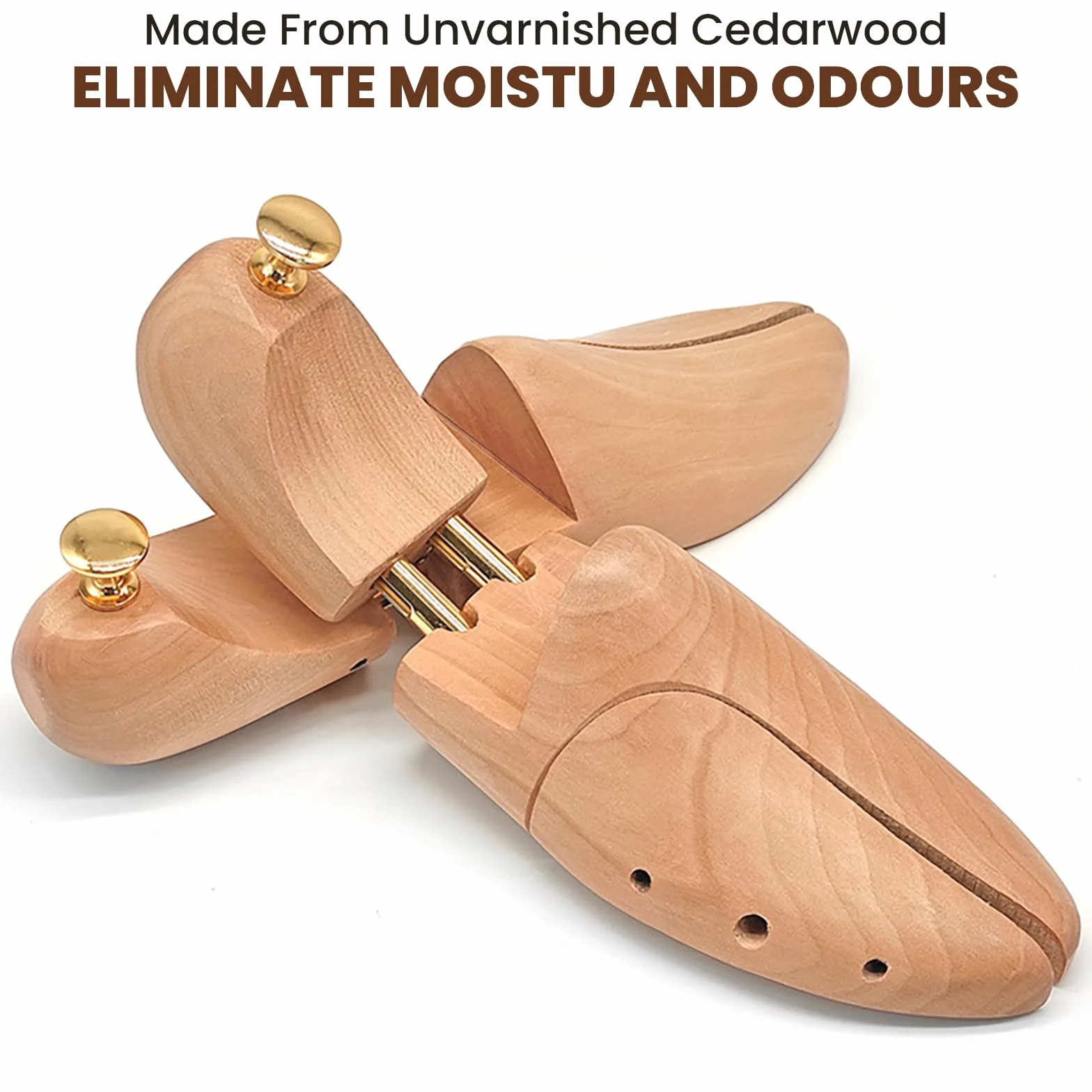 Zorplex Embauchoirs en bois de pin pour hommes et femmes – Maintien de la forme et protection des chaussures – Prolongent la durée de vie – Design élégant – 1 paire d’embauchoirs haut de gamme