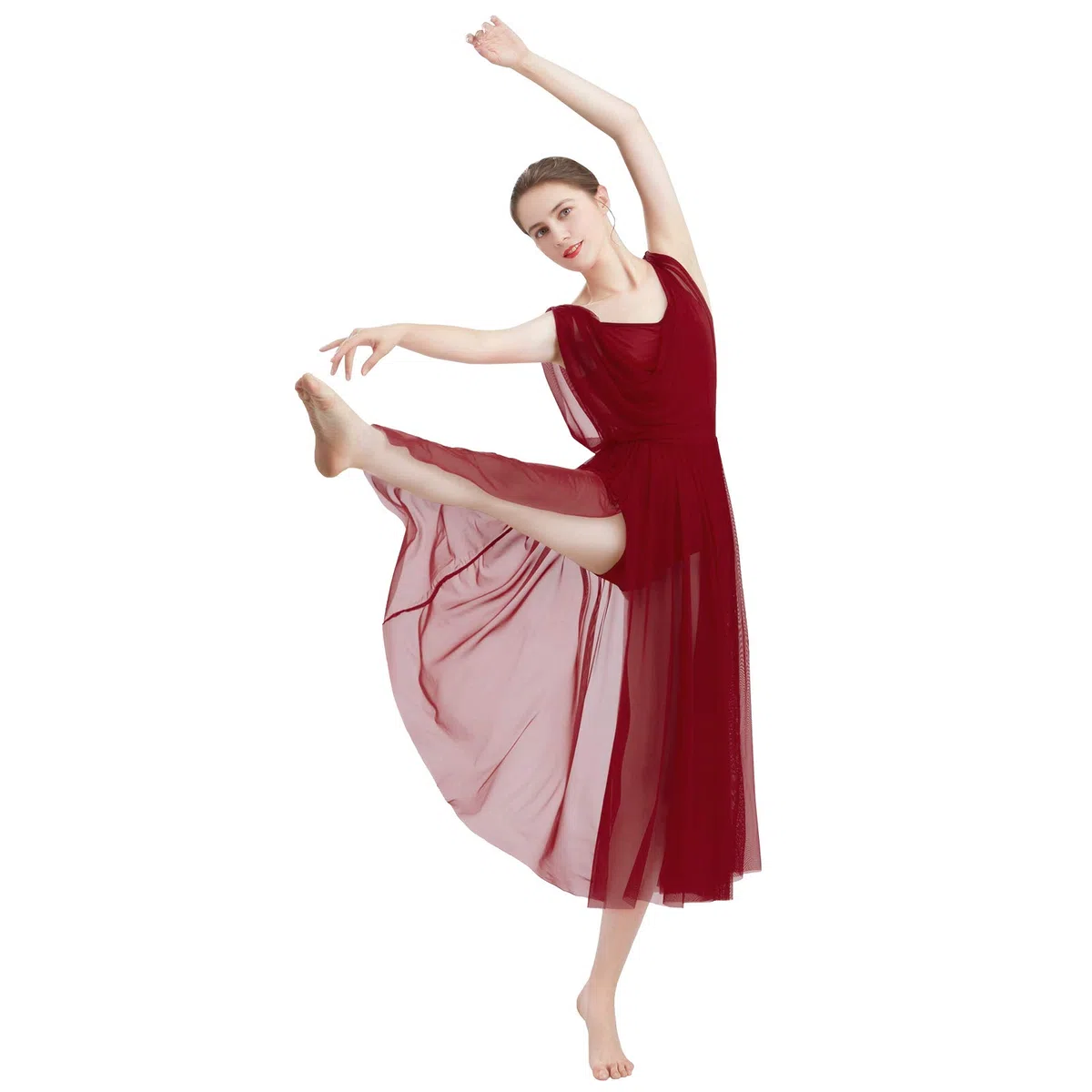 Danse Lyrique sans Manches Robe Dos de Costume B