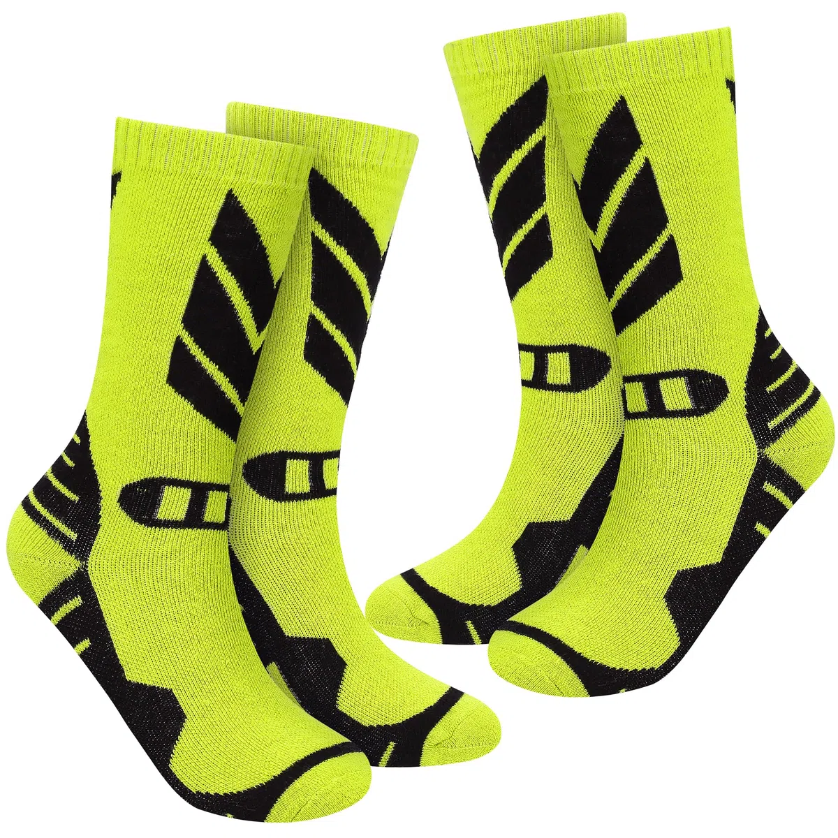 Chaussettes de ski chaudes pour enfants – 2 paires de chaussettes de ski en laine mérinos, chaussettes thermiques d'hiver chaudes pour le snowboard pour garçons et filles
