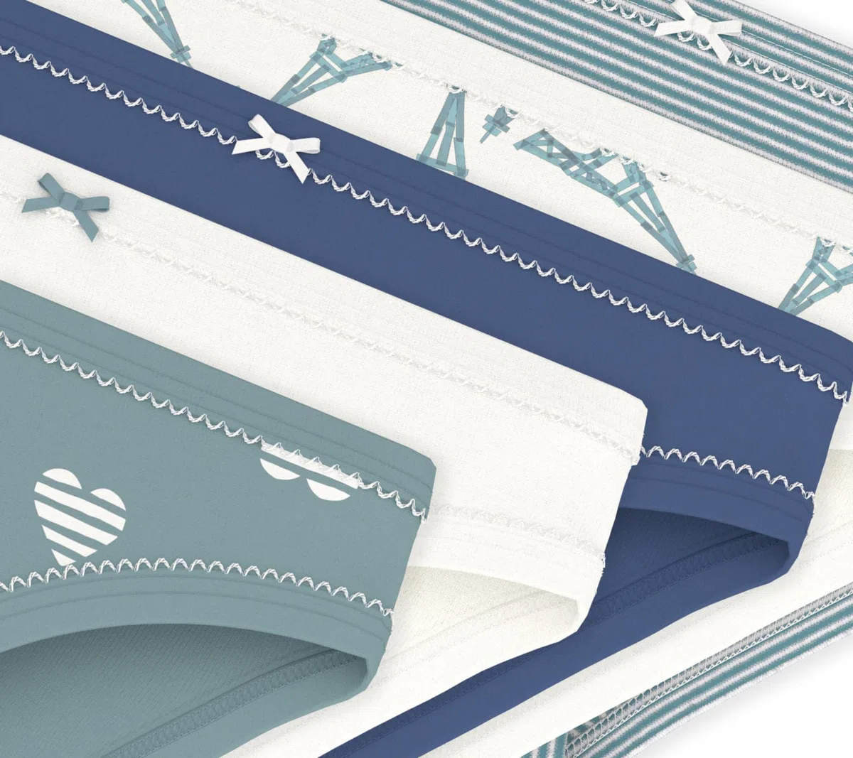 Petit Bateau A0ffb sous Vêtements Jour Fille (Lot de 5)