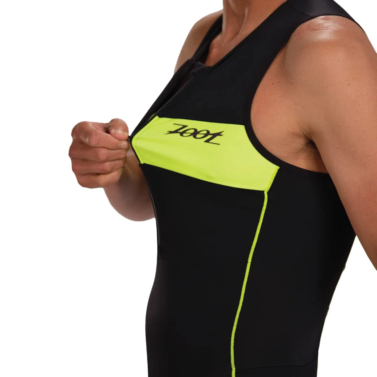 Zoot Combinaison de triathlon Core Tri Tank pour homme, sans manches, rembourrage en chamois, poches, UPF 50+, tissu à séchage rapide