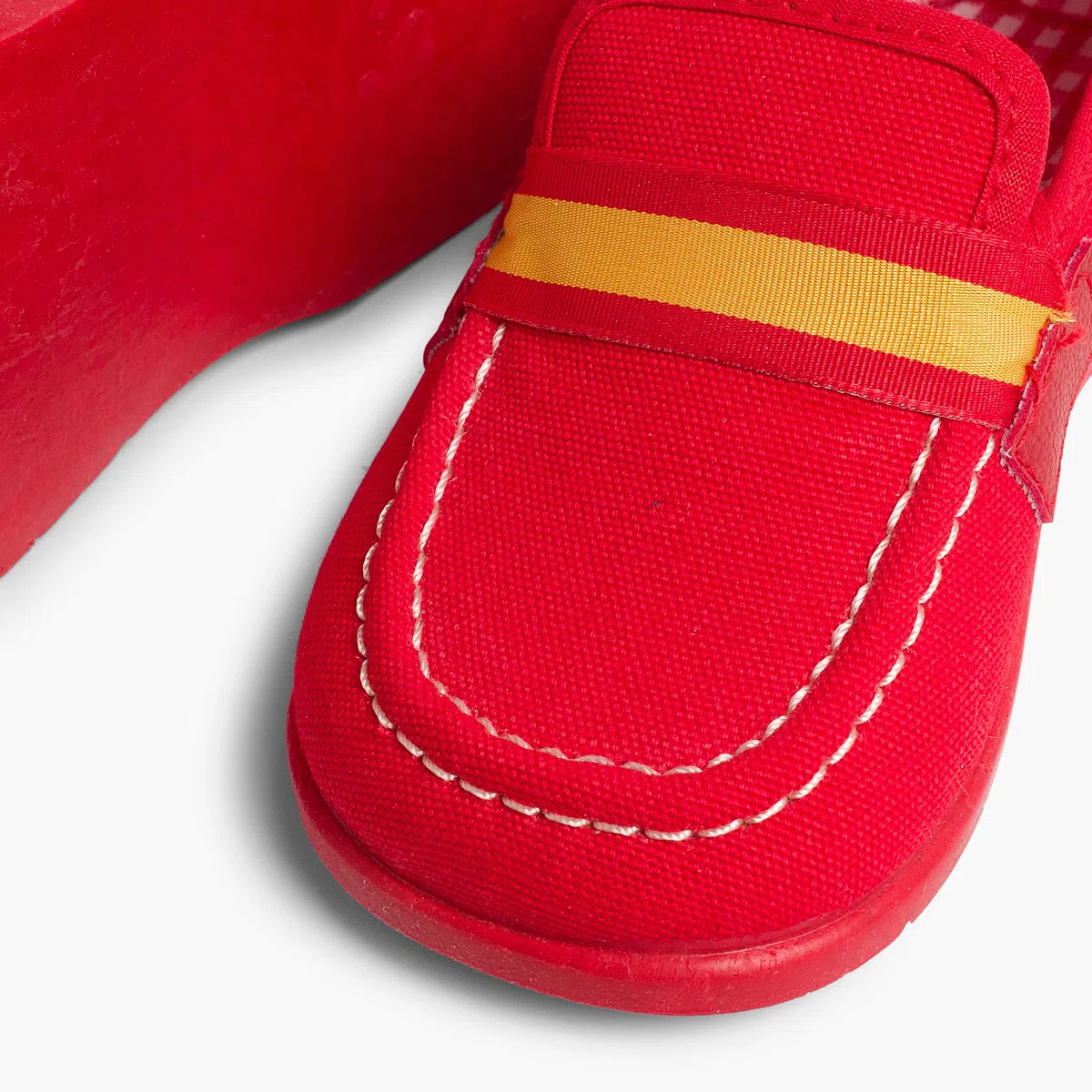 Pisamonas Mocassins en Toile avec Bandes de Couleurs