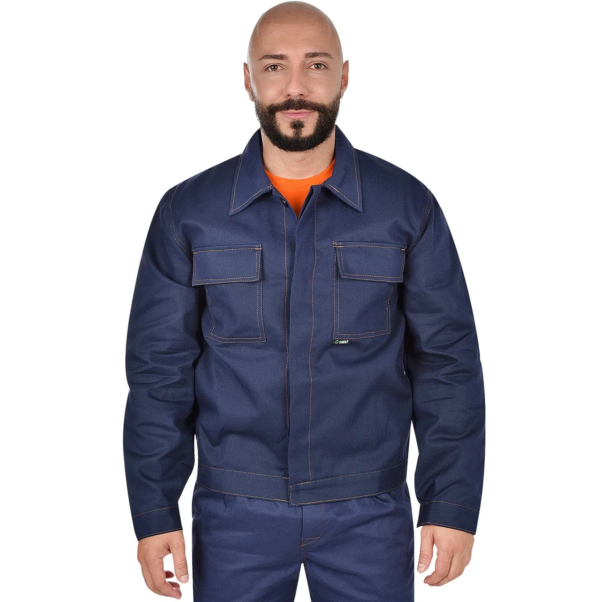BWOLF Anax Veste Travail Homme Bleu de Travail Homme en 100% Coton – Bleu Hydraulique