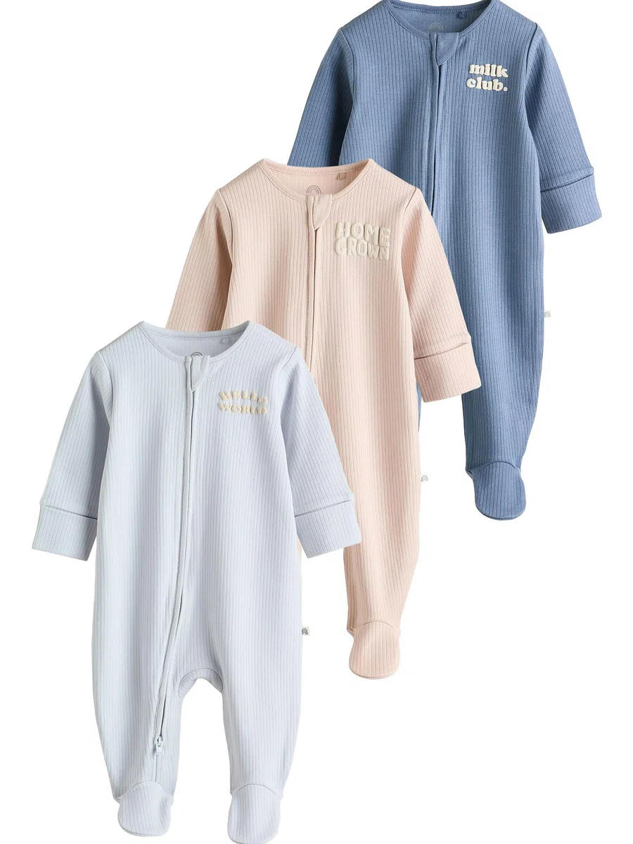 NEXT Bébé garçon Dors-Bien bébé à Inscription, Lot de 3