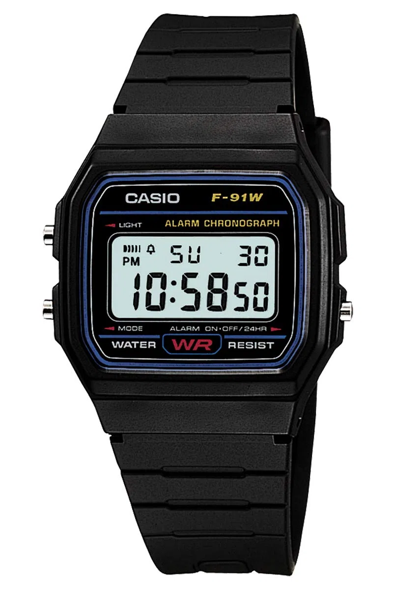 CASIO F-91W-1JF Montre numérique standard avec lumière LED