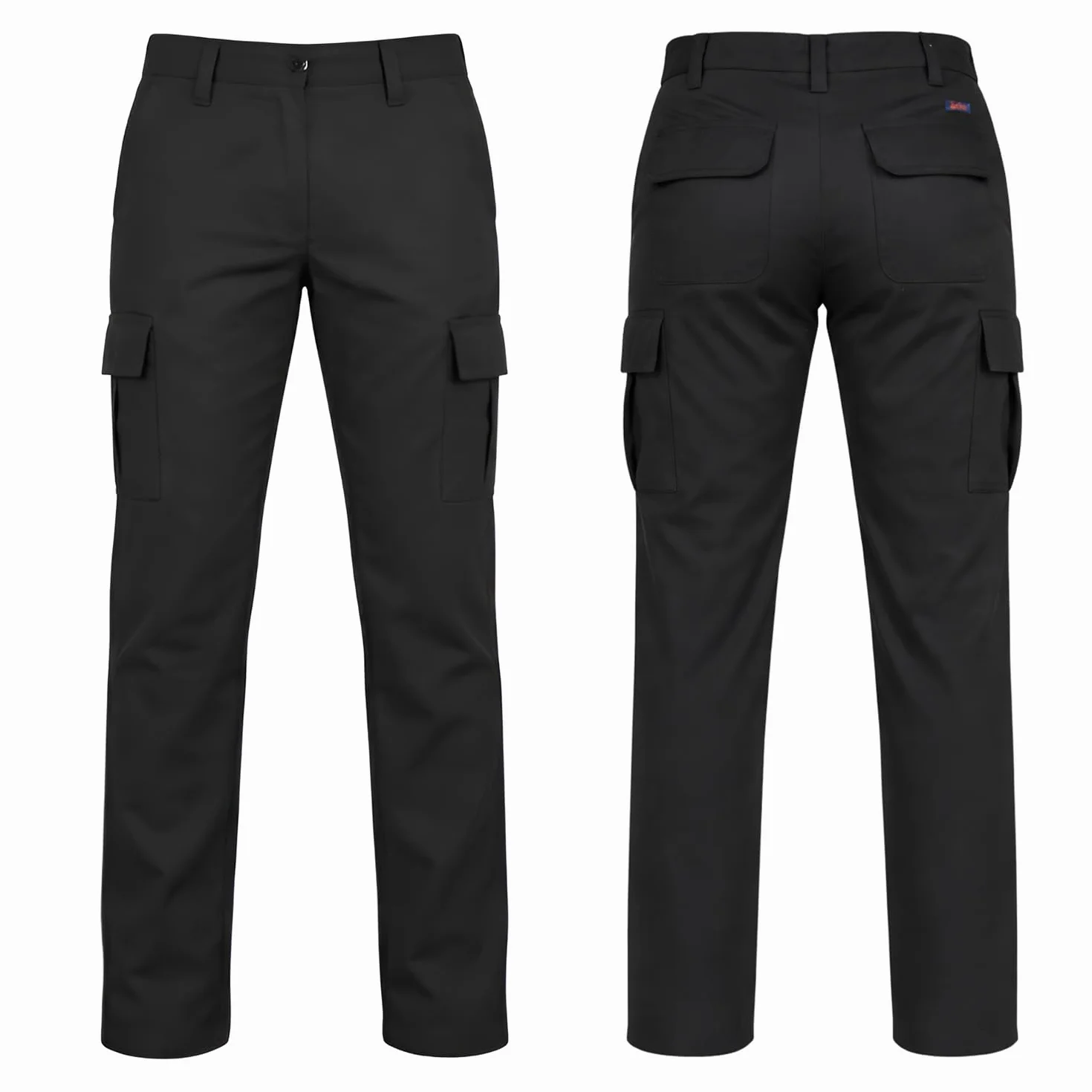 Lee Cooper Pantalon Travail Femme Cargo – Workwear Résistant Entretien Facile Multi Poches, Pantalon Sécurité Classique pour Chantier Industrie (Noir, 42 EU / 28L)