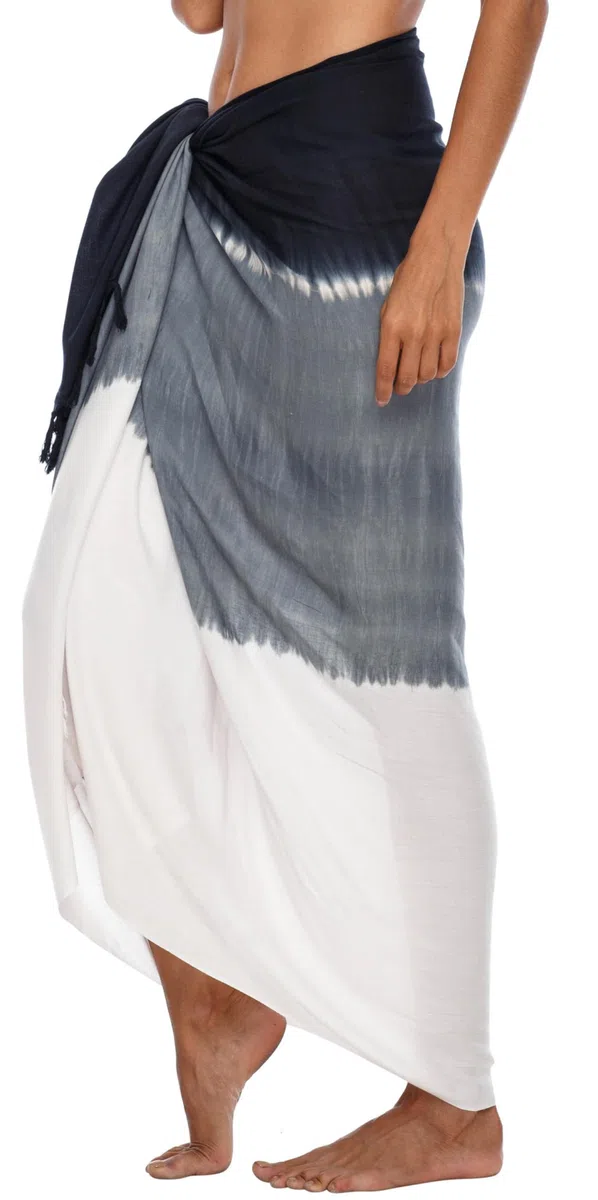 SHU-SHI - Sarong/paréo - pour Femme - Look de Plage - à Porter au-Dessus du Maillot de Bain - dégradé de Couleurs