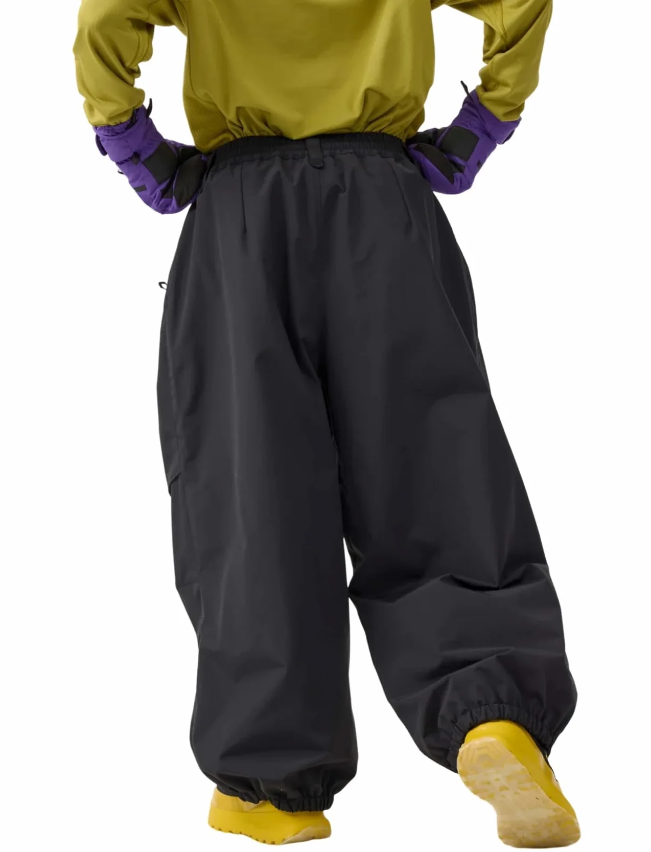 GSOU SNOW Pantalon de Ski pour Homme et Femme Pantalon de Snowboard, Baggy Ample Unisexe Imperméable Coupe-Vent Respirant Chaud