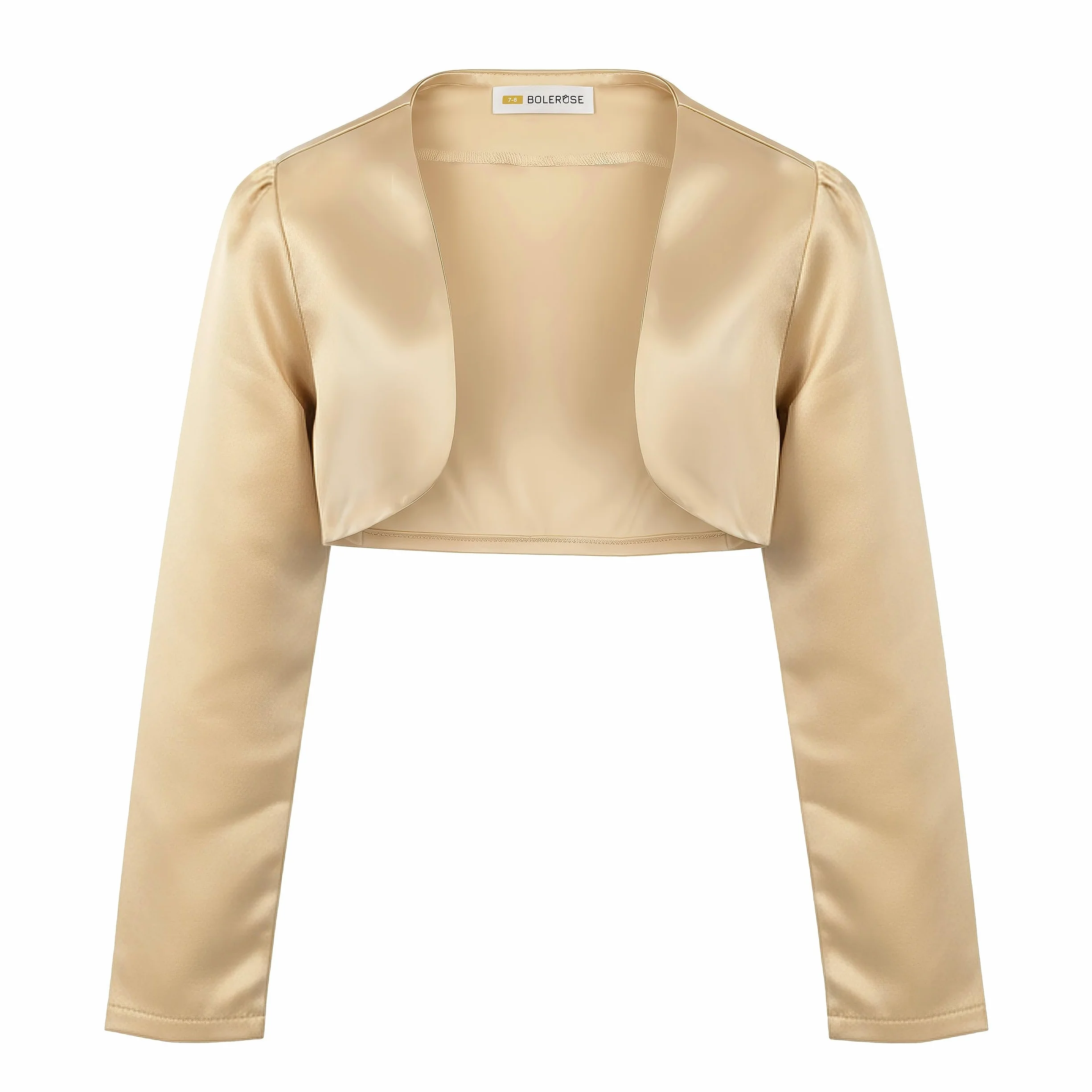 Bolerose Boléro en Satin à Manches Longues pour Fille Enfant