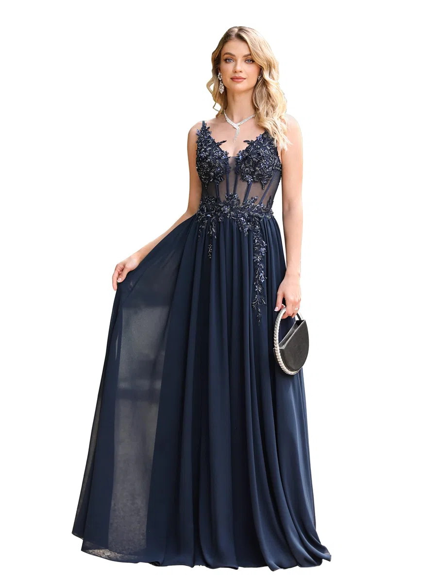 Misshow Robe Femme Chic et élégant Mariage Grande Taille Robe de Gala Col V Dos Nu avec Bretelles Bordeaux Robe Demoiselle d'honneur 3038