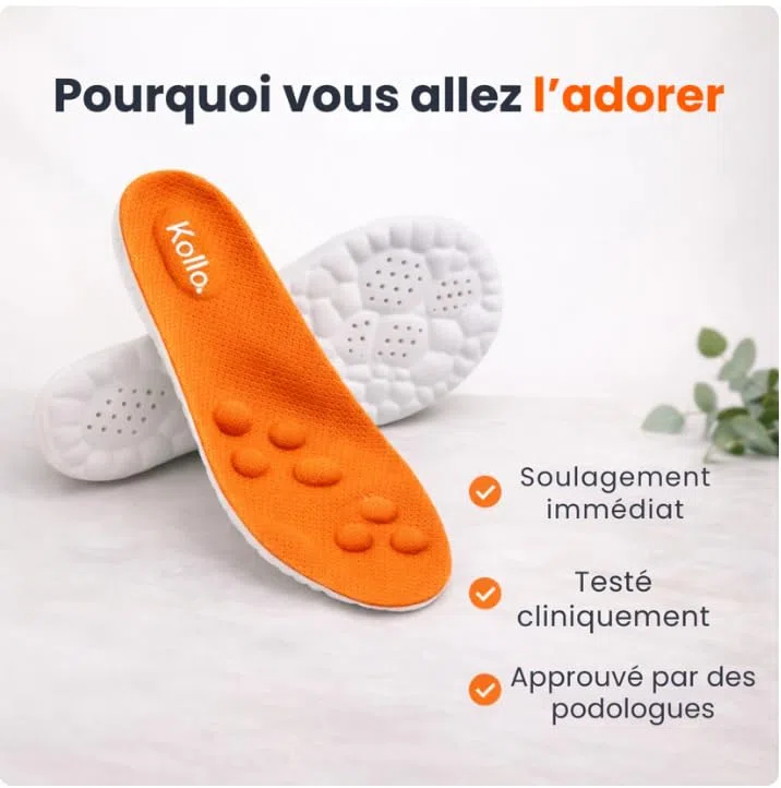 SWZEC Semelle Kollo Original,Soulagez Vos Pieds Des LePremier Pas. Confort De MassageToute La Journee.