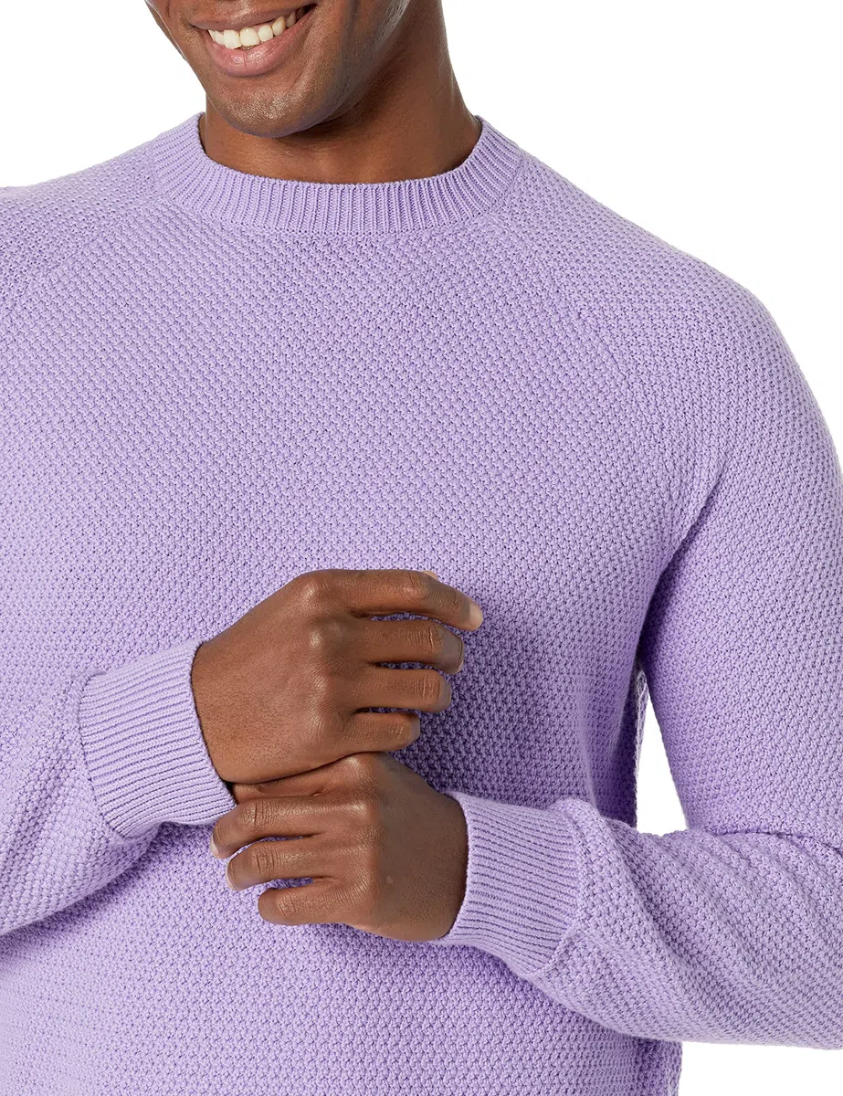 Amazon Essentials Sweat-shirt à Col Rond en Coton Texturé, Coupe Surdimensionnée Homme