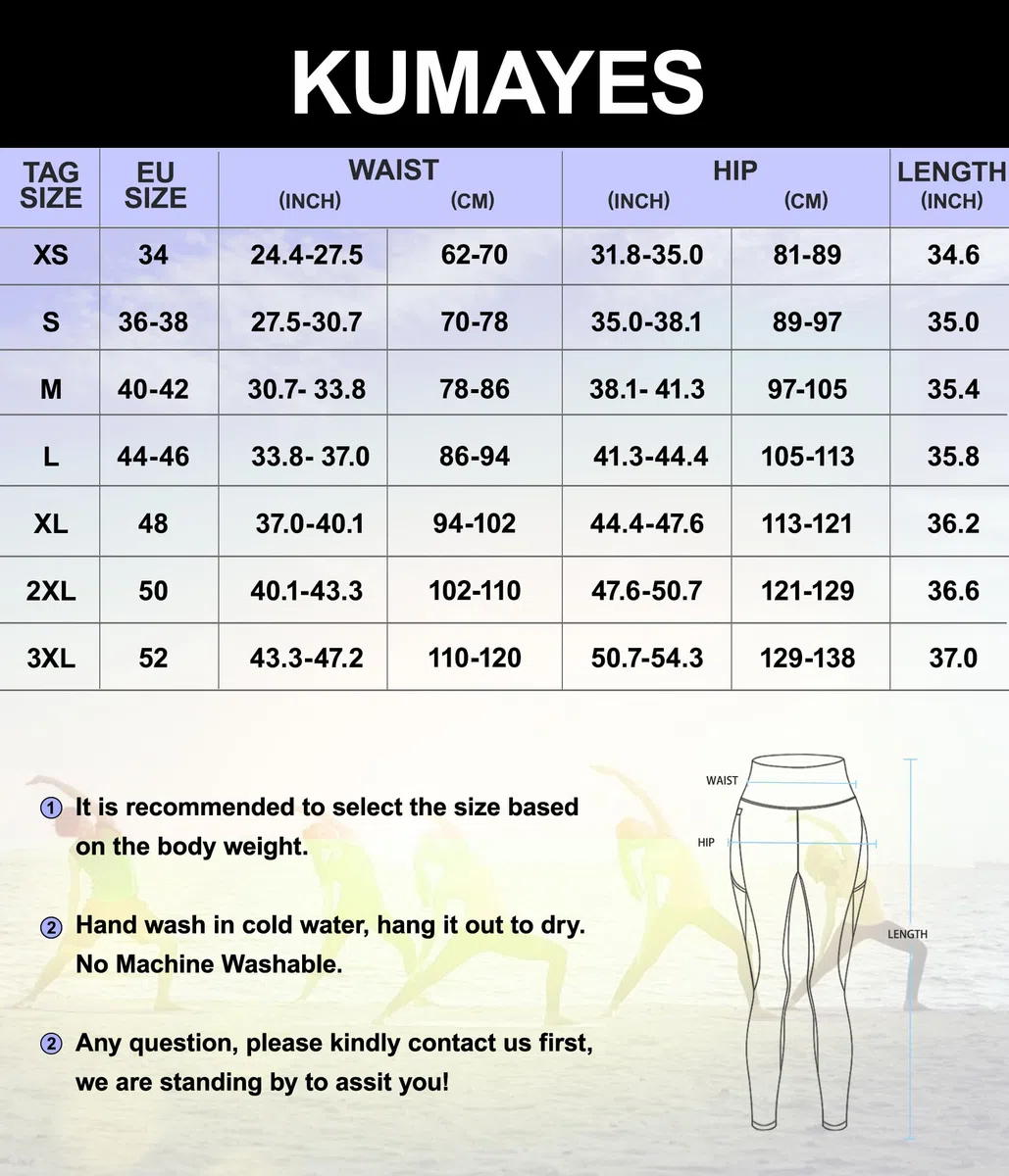 KUMAYES Pantalons de Sport Femme Pantalon de Sudation Legging Anti Cellulite Fitness Jogging Yoga MinceurTaille Haute Pantalon avec Poche