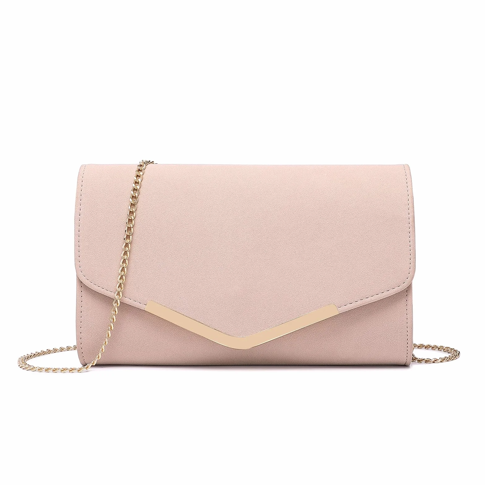 Miss Lulu Pochette soirée femme avec chaîne raffinée, Pochettes et clutches Femmes - Parfaite pour mariages, cocktails, cérémonies de gala et diners élégants