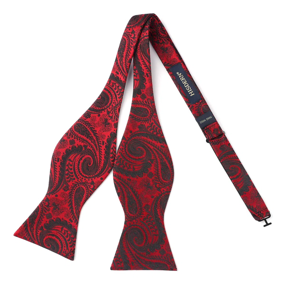 HISDERN Bretelles pour Hommes avec de tres fortes 6 Clips Heavy Duty Y Suspenders Style Reglable Jarretelle Papillon Mouchoir Set