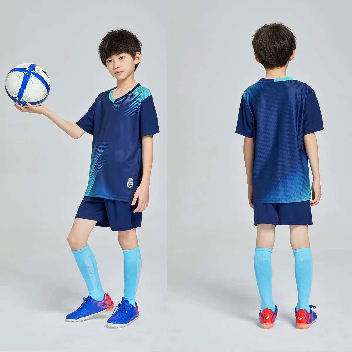 LAIFU Maillot Football Personnalisé Enfant Adulte Ensemble Foot Peut Être Personnalisé avec Votre Nom Numéro Équipe Logo