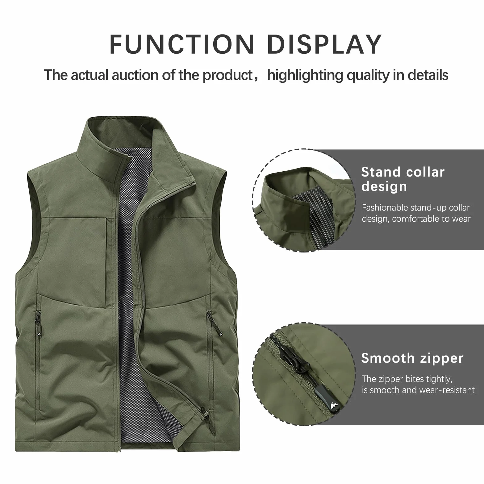Gilet léger sans manches personnalisé pour homme, veste de travail en plein air pour voyage, randonnée, course à pied, motif logo texte