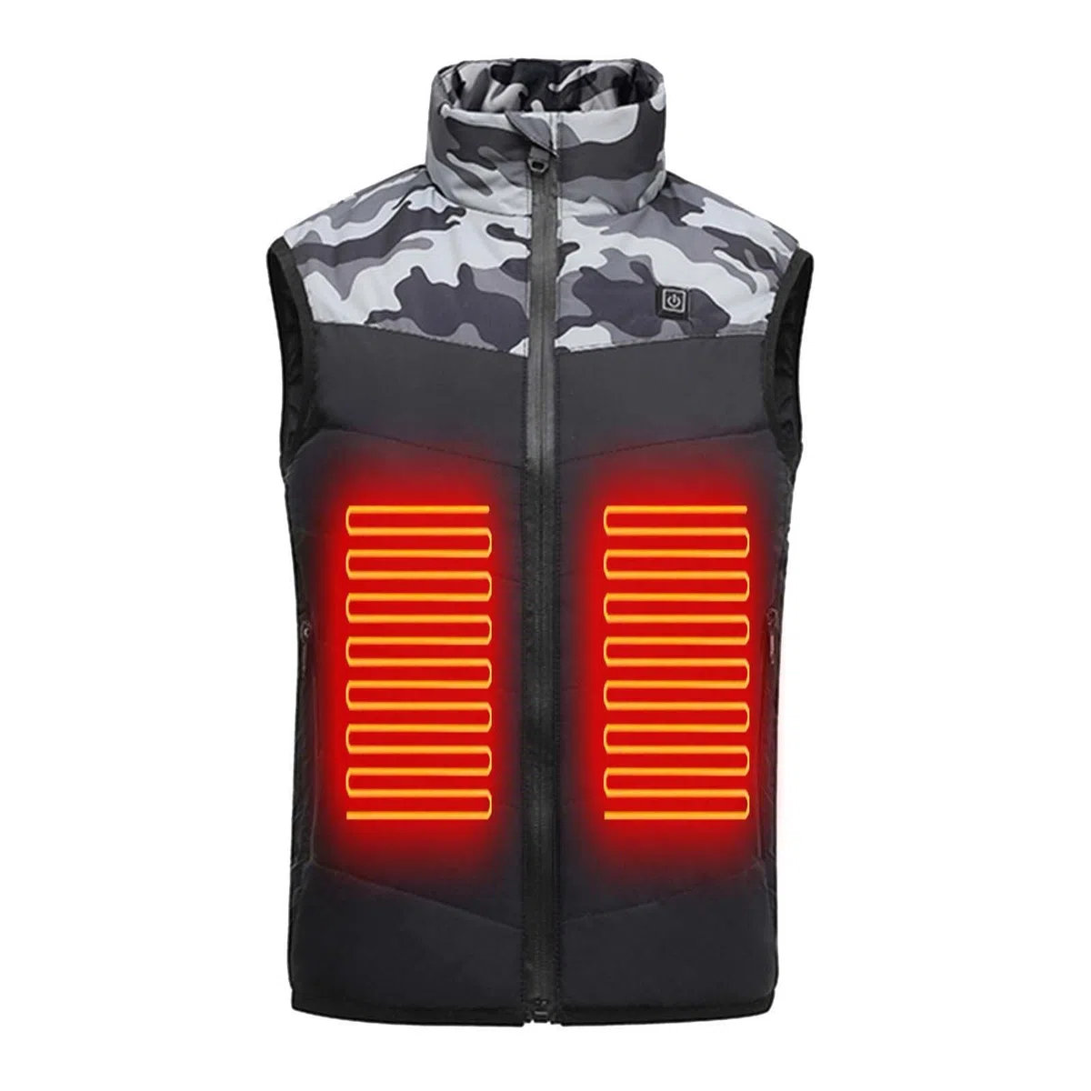 Gilet Chauffante Enfants Veste Sans Manche Doudoune USB Chauffant avec 2 Zones de Chauffage Outerwear avec imprimé Anime Jacket Hiver Thermique Vêtements pour Ski Pêche Camping Randonnée