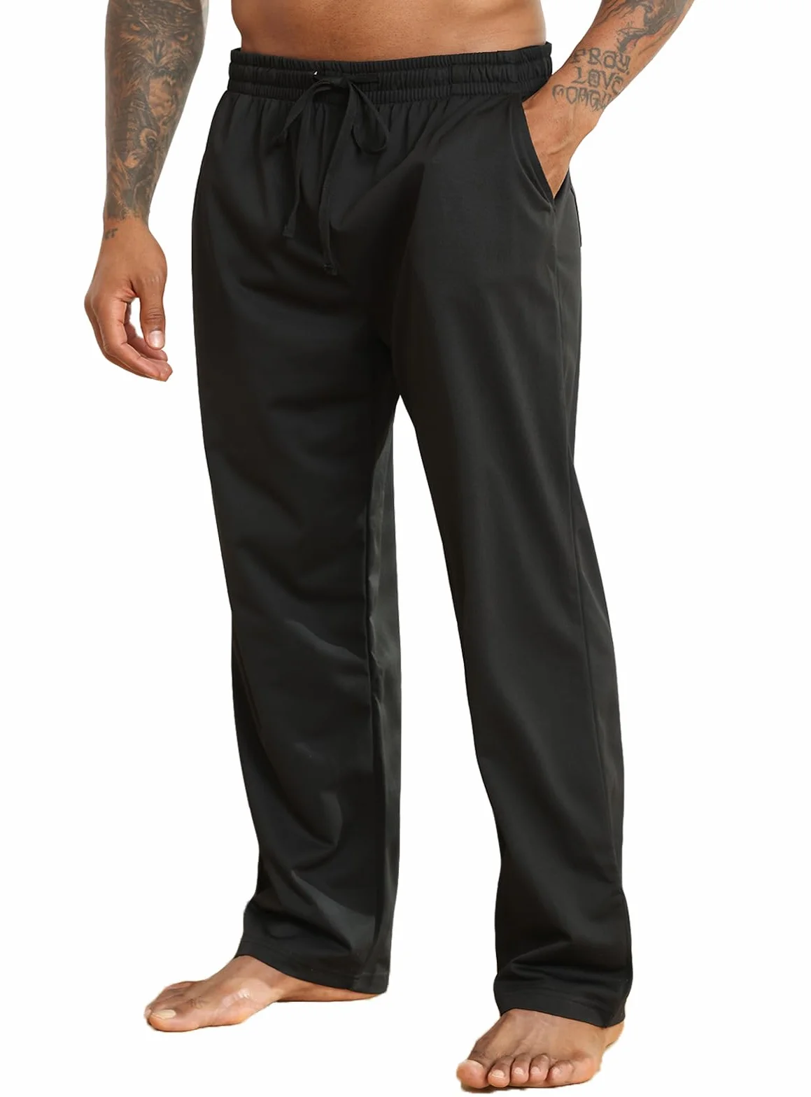 Halfword Pantalons de Sport Homme Jogging Loisirs Pantalon Survêtement Coupe Ample Poches Course à Pied